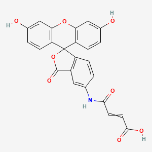 molecular formula C24H15NO8 B13882377 4-[(3',6'-Dihydroxy-3-oxospiro[2-benzofuran-1,9'-xanthene]-5-yl)amino]-4-oxobut-2-enoic acid 