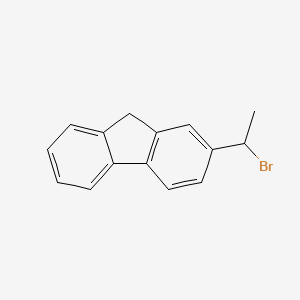 molecular formula C15H13Br B13882408 2-(1-Bromoethyl)-9h-fluorene CAS No. 42914-77-2