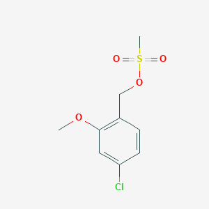 molecular formula C9H11ClO4S B13882434 4-Chloro-2-methoxybenzyl methanesulfonate 
