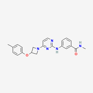 molecular formula C22H23N5O2 B13882496 N-methyl-3-[[4-[3-(4-methylphenoxy)azetidin-1-yl]pyrimidin-2-yl]amino]benzamide 