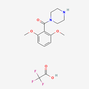 molecular formula C15H19F3N2O5 B1388255 (2,6-Dimethoxy-phenyl)-piperazin-1-yl-methanone trifluoroacetate CAS No. 1185301-65-8