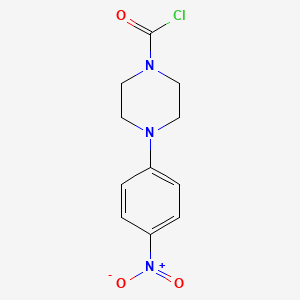 molecular formula C11H12ClN3O3 B13882560 4-(4-Nitrophenyl)piperazine-1-carbonyl chloride 