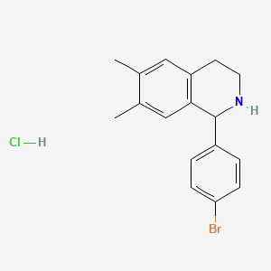 molecular formula C17H19BrClN B1388259 1-(4-Bromophenyl)-6,7-dimethyl-1,2,3,4-tetrahydroisoquinoline hydrochloride CAS No. 1185294-63-6