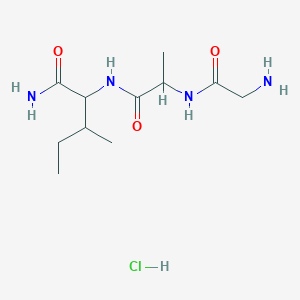 molecular formula C11H23ClN4O3 B1388260 2-[2-(2-Amino-acetylamino)-propionylamino]-3-methylpentanoic acid amide hydrochloride CAS No. 1397243-58-1