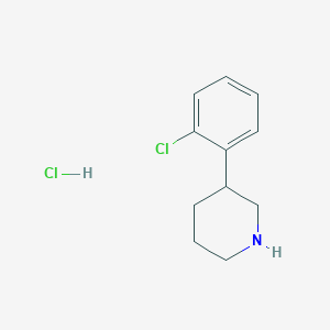 molecular formula C11H15Cl2N B13882601 3-(2-Chlorophenyl)Piperidine Hydrochloride 