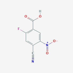 molecular formula C8H3FN2O4 B1388262 4-Cyano-2-fluoro-5-nitrobenzoic acid CAS No. 1003709-73-6