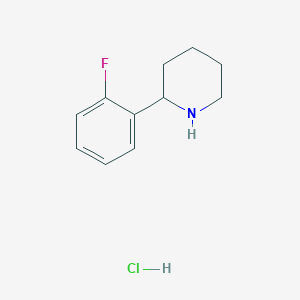 molecular formula C11H15ClFN B1388263 2-(2-Fluorophenyl)piperidine hydrochloride CAS No. 1185010-62-1