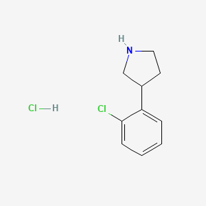 molecular formula C10H13Cl2N B1388264 3-(2-Chlorophenyl)pyrrolidine hydrochloride CAS No. 1095545-14-4