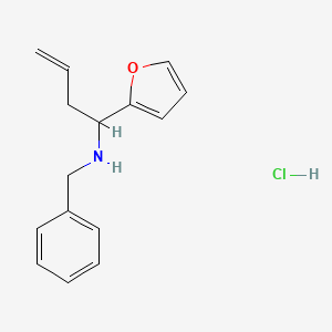 molecular formula C15H18ClNO B1388270 Benzyl-(1-furan-2-YL-but-3-enyl)-amine hydrochloride CAS No. 1185294-16-9