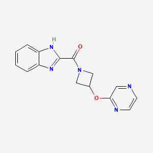 molecular formula C15H13N5O2 B13882737 1H-benzimidazol-2-yl-(3-pyrazin-2-yloxyazetidin-1-yl)methanone 