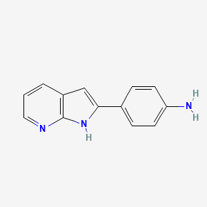 molecular formula C13H11N3 B13882750 4-(1H-pyrrolo[2,3-b]pyridin-2-yl)aniline 