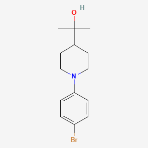 molecular formula C14H20BrNO B13882794 2-(1-(4-Bromophenyl)piperidin-4-yl)propan-2-ol 
