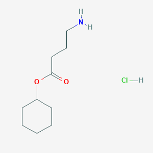 molecular formula C10H20ClNO2 B1388283 4-Aminobutyric acid cyclohexyl ester hydrochloride CAS No. 121667-30-9