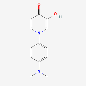 molecular formula C13H14N2O2 B13882904 1-[4-(Dimethylamino)phenyl]-3-hydroxypyridin-4-one 