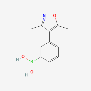 molecular formula C11H12BNO3 B13882954 [3-(3,5-Dimethyl-1,2-oxazol-4-yl)phenyl]boronic acid 