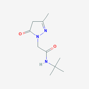 molecular formula C10H17N3O2 B13882981 N-tert-butyl-2-(3-methyl-5-oxo-4H-pyrazol-1-yl)acetamide 