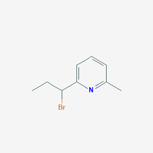 molecular formula C9H12BrN B13882985 2-(1-Bromopropyl)-6-methylpyridine 