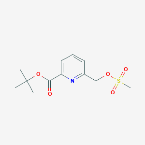 molecular formula C12H17NO5S B13883003 Tert-butyl 6-(methylsulfonyloxymethyl)pyridine-2-carboxylate 