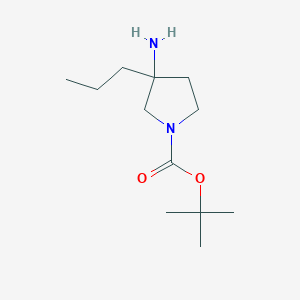 molecular formula C12H24N2O2 B13883004 Tert-butyl 3-amino-3-propylpyrrolidine-1-carboxylate 