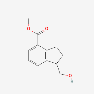 molecular formula C12H14O3 B13883057 methyl 1-(hydroxymethyl)-2,3-dihydro-1H-indene-4-carboxylate 