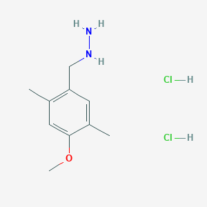 molecular formula C10H16N2O B1388306 (4-Methoxy-2,5-dimethylbenzyl)hydrazine dihydrochloride CAS No. 887596-54-5