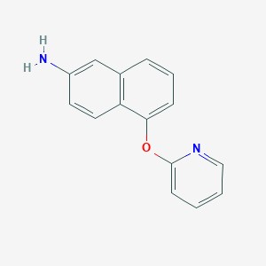 molecular formula C15H12N2O B13883083 5-[(Pyridin-2-yl)oxy]naphthalen-2-amine CAS No. 833474-23-0
