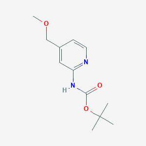 molecular formula C12H18N2O3 B13883151 tert-butyl N-[4-(methoxymethyl)pyridin-2-yl]carbamate 