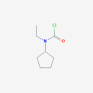 molecular formula C8H14ClNO B13883159 N-cyclopentyl-N-ethylcarbamoyl chloride 