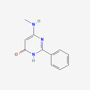 molecular formula C11H11N3O B13883202 6-(methylamino)-2-phenylpyrimidin-4(3H)-one CAS No. 31937-01-6