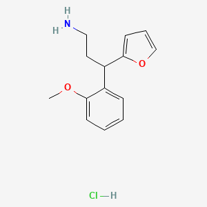 3-(Furan-2-yl)-3-(2-methoxyphenyl)propan-1-amine hydrochloride