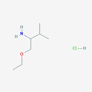 molecular formula C7H18ClNO B1388327 1-Ethoxy-3-methyl-2-butanamine hydrochloride CAS No. 1185299-36-8