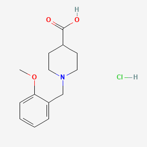 molecular formula C14H20ClNO3 B1388328 1-(2-Methoxybenzyl)piperidine-4-carboxylic acid hydrochloride CAS No. 1185299-57-3