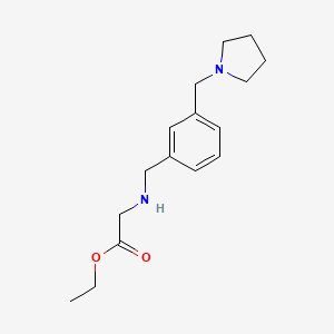 molecular formula C16H24N2O2 B13883311 Ethyl 2-[[3-(pyrrolidin-1-ylmethyl)phenyl]methylamino]acetate 