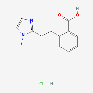 molecular formula C13H15ClN2O2 B1388332 2-[2-(1-Methyl-1H-imidazol-2-YL)ethyl]-benzoic acid hydrochloride CAS No. 1185294-32-9