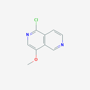 molecular formula C9H7ClN2O B13883323 1-Chloro-4-methoxy-2,6-naphthyridine 
