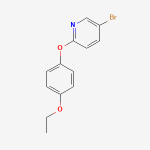 molecular formula C13H12BrNO2 B13883334 5-Bromo-2-(4-ethoxyphenoxy)pyridine 