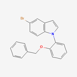 molecular formula C21H16BrNO B13883341 5-Bromo-1-(2-phenylmethoxyphenyl)indole 
