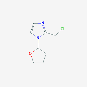 molecular formula C8H11ClN2O B13883344 2-(Chloromethyl)-1-(oxolan-2-yl)imidazole 