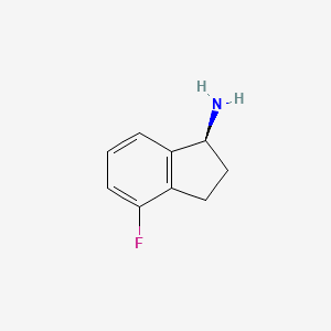 molecular formula C9H10FN B1388335 (S)-4-Fluoro-2,3-dihydro-1H-inden-1-amine CAS No. 946053-90-3