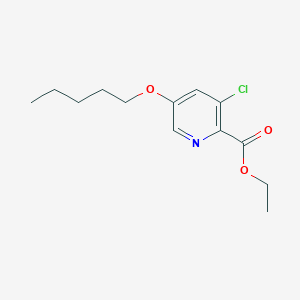 molecular formula C13H18ClNO3 B13883357 Ethyl 3-chloro-5-(pentyloxy)-2-pyridinecarboxylate 