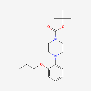molecular formula C18H28N2O3 B13883359 Tert-butyl 4-(2-propoxyphenyl)piperazine-1-carboxylate 