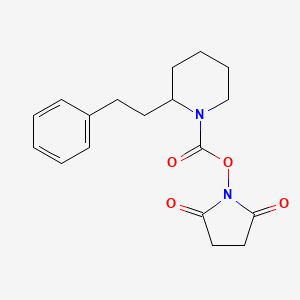 molecular formula C18H22N2O4 B13883367 (2,5-Dioxopyrrolidin-1-yl) 2-(2-phenylethyl)piperidine-1-carboxylate 