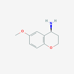 molecular formula C10H13NO2 B1388337 (S)-6-methoxychroman-4-amine CAS No. 1018978-90-9