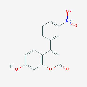 molecular formula C15H9NO5 B1388338 7-hydroxy-4-(3-nitrophenyl)-2H-chromen-2-one CAS No. 892559-62-5