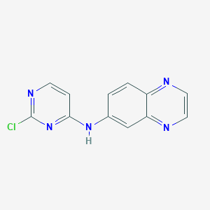 molecular formula C12H8ClN5 B13883385 N-(2-chloropyrimidin-4-yl)quinoxalin-6-amine 
