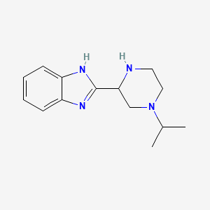 molecular formula C14H20N4 B13883407 2-(4-propan-2-ylpiperazin-2-yl)-1H-benzimidazole 