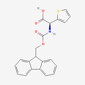 molecular formula C21H17NO4S B1388342 (S)-2-((((9H-Fluoren-9-yl)methoxy)carbonyl)amino)-2-(thiophen-2-yl)acetic acid CAS No. 211682-13-2