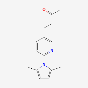 molecular formula C15H18N2O B13883427 4-[6-(2,5-Dimethylpyrrol-1-yl)pyridin-3-yl]butan-2-one 