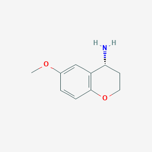 molecular formula C10H13NO2 B1388343 (R)-6-methoxychroman-4-amine CAS No. 1018978-89-6