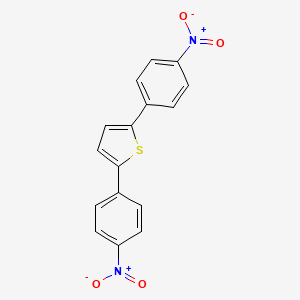 molecular formula C16H10N2O4S B13883444 2,5-Bis(4-nitrophenyl)thiophene 